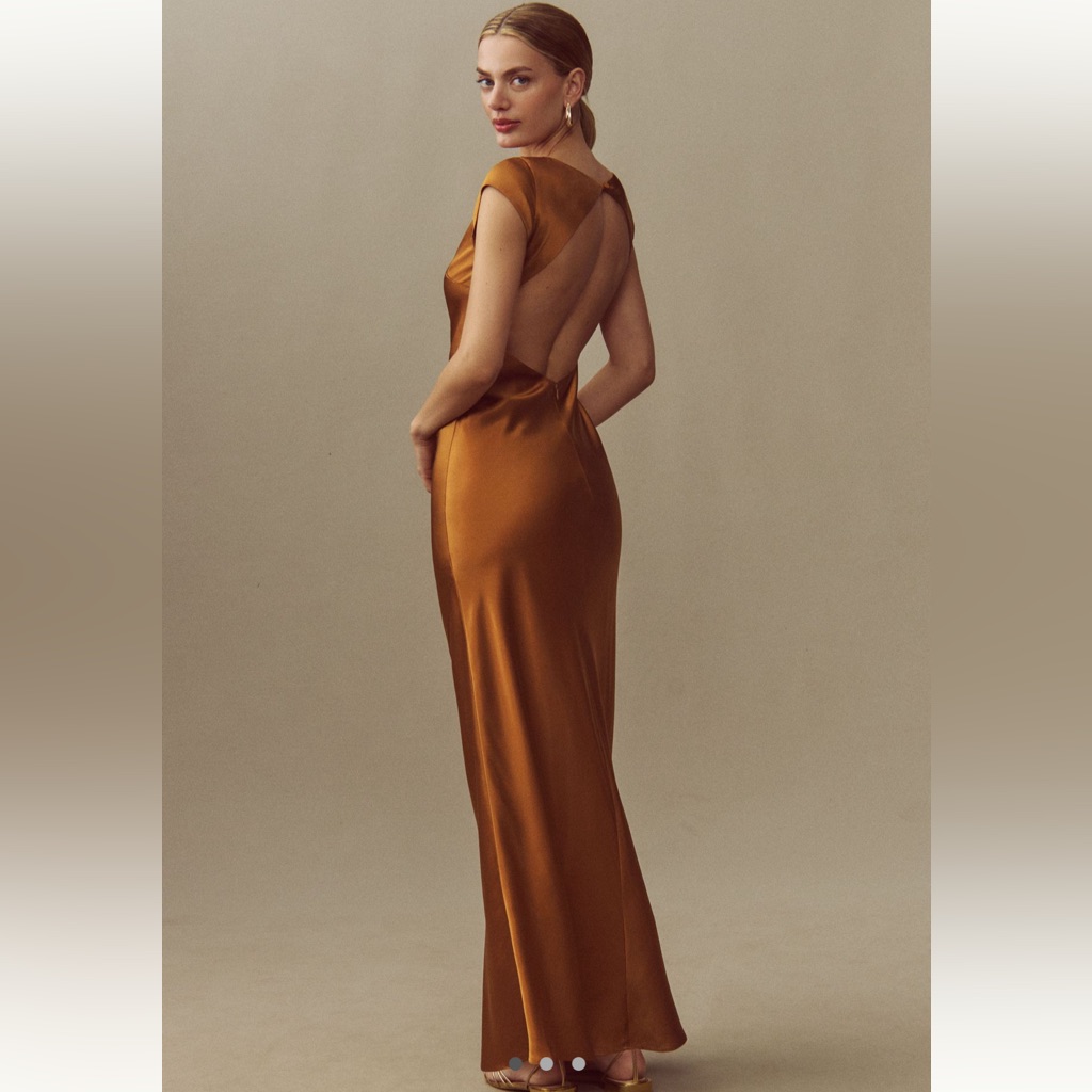 Reformation Nwt Backless Satin Dress